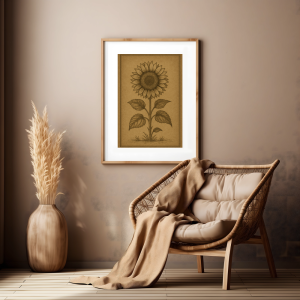 Abstract boho framed poster mockup (2)