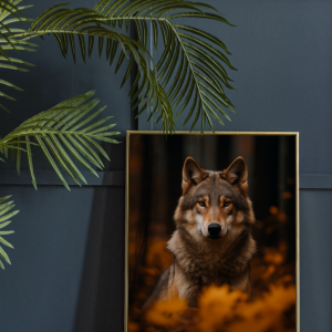 Picture frame mockup against a wall (2)