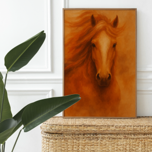 Picture frame mockup on a rattan chest (4)