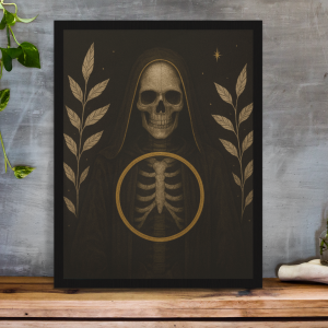 framed-art-print-standing-on-a-wooden-desk-against-a-concrete-wall-near-a-hand-decoration-a10403 (2)