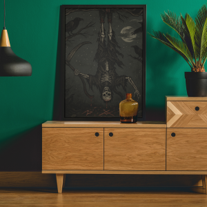 mockup-featuring-a-framed-art-print-placed-against-a-green-wall-38894-r-el2